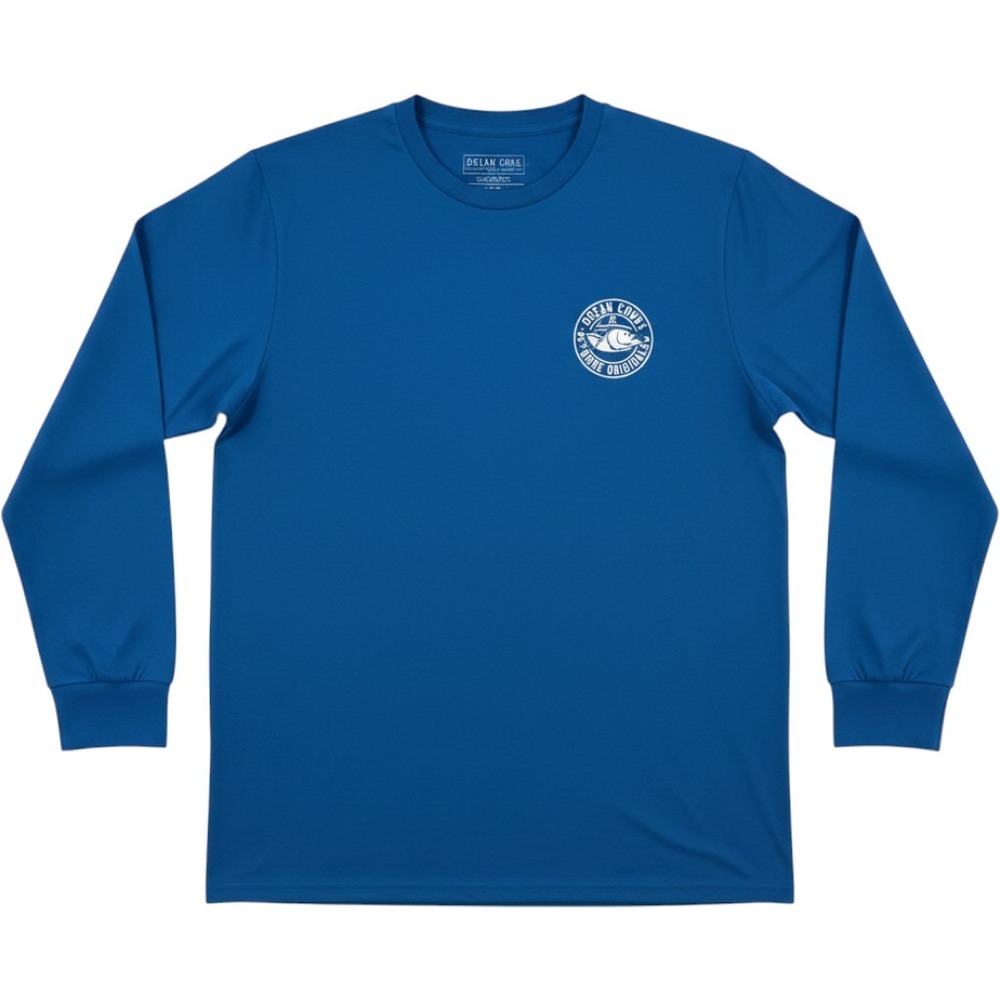 Ocean Coast Bluefin Tuna Fishing Shirt Mens Large Tall  Long Sleeve Performance